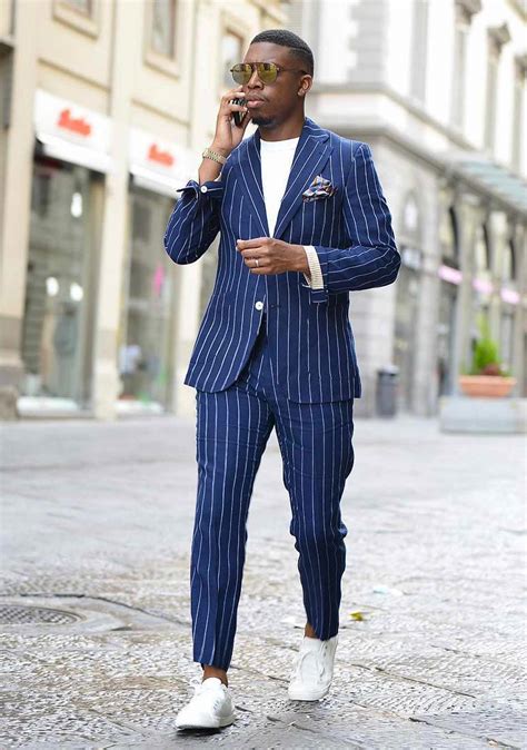 suit pants with sneakers.